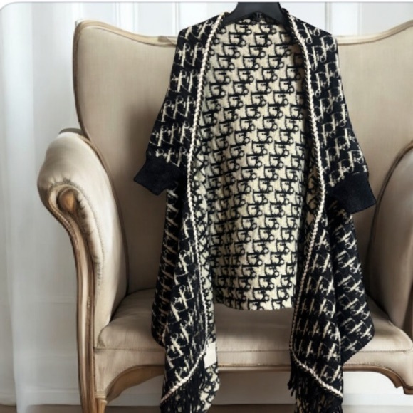 NWT CHRISTIAN DIOR Cape Long Coat Poncho ONE SIZE Women - Picture 4 of 13